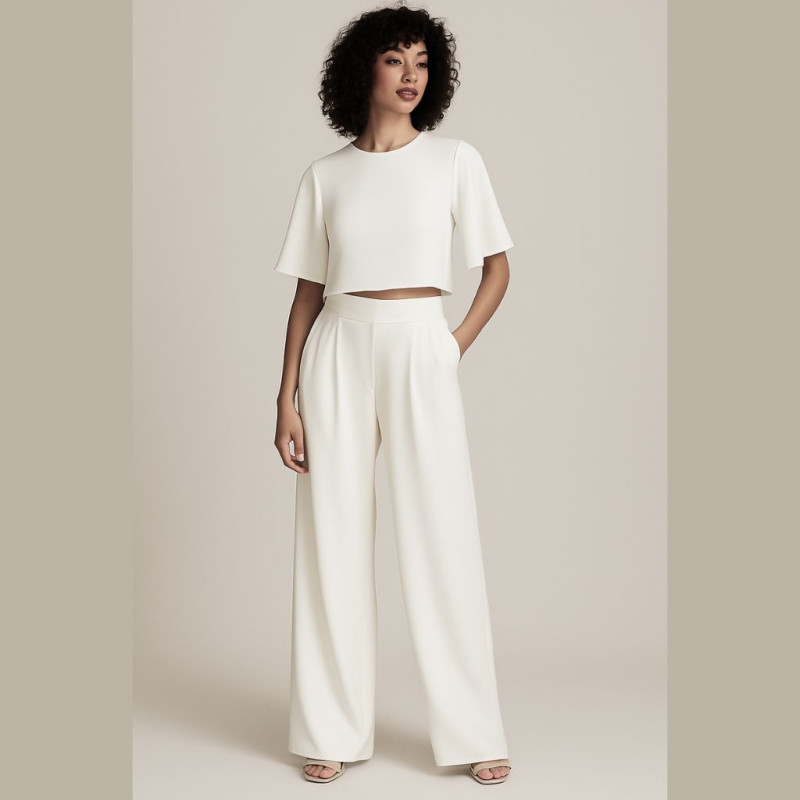 Georgette Crepe BLANC White